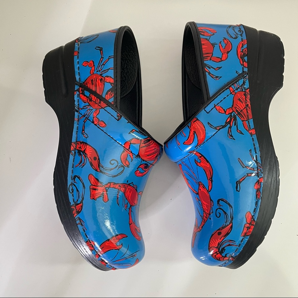 Dansko Blue Clog with Red Lobster Print - Picture 7 of 12